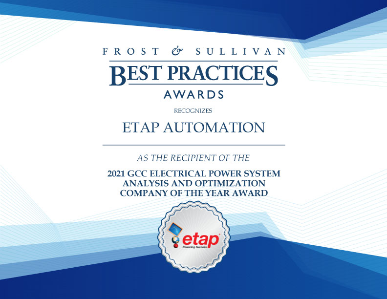 ETAP Automation Company of the Year 2021 Award