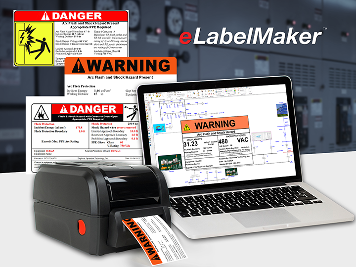 Arc Flash Labels with editable templates that can be printed out