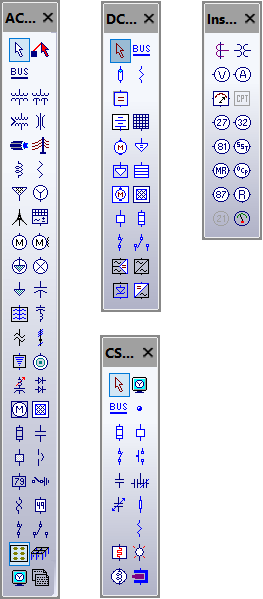 ETAP AC元素工具栏