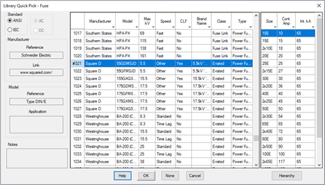 Protective Devices – Fuse Library Protective Devices – Fuse Library