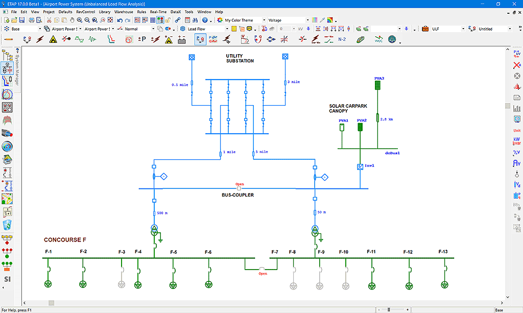 Intelligent One Line Diagram | Electrical Single-Line Diagram | ETAP