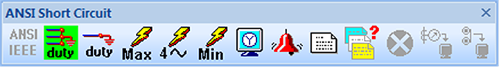 短路分析软件，ANSI和IEEE工具栏