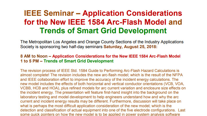 IEEE_Arc-Flash_Smart Grid Seminar_Aug25_2018