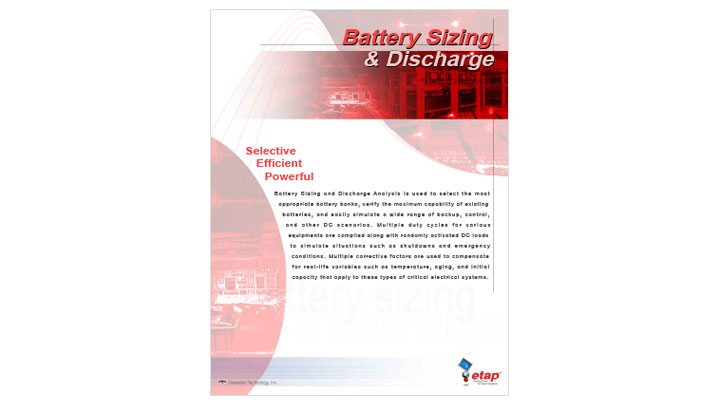 Battery Sizing and Discharge