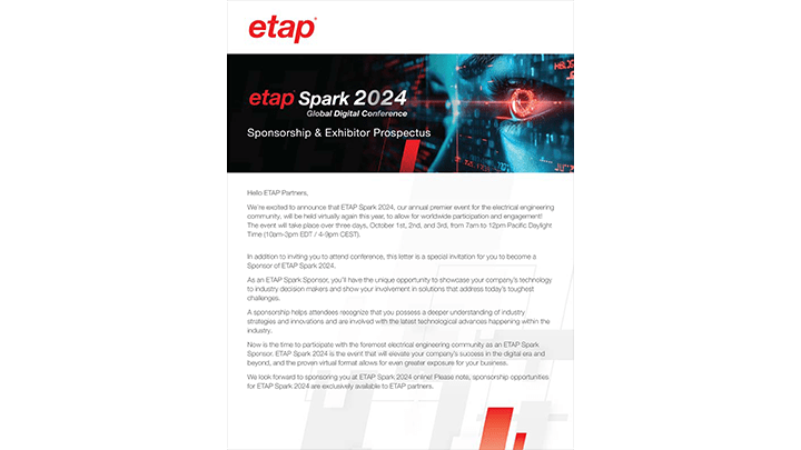 ETAP Spark 2024 Sponsorship & Exhibitor Prospectus