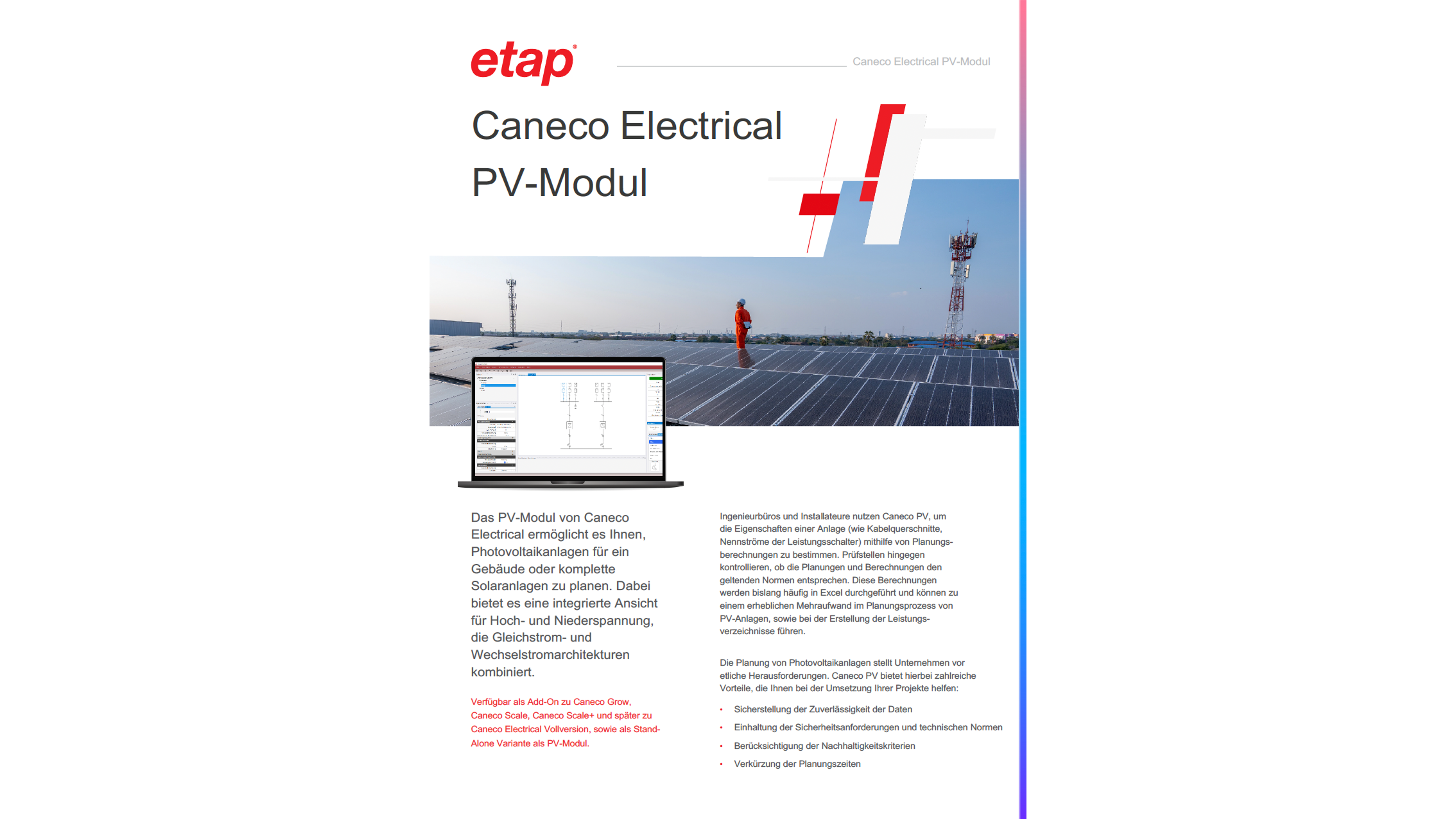 Caneco Electrical PV Module Flyer